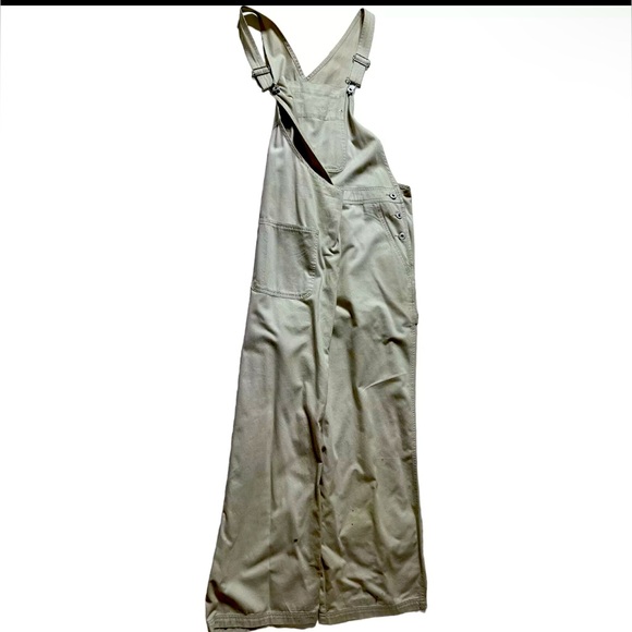 Nwot Venezia Jeans Women's Bib Carpenter Twill khaki Overalls size 18/20w - Picture 2 of 4